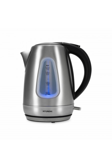 Электрочайник Hyundai HYK-S7407 (серебристый матовый/черный) 1