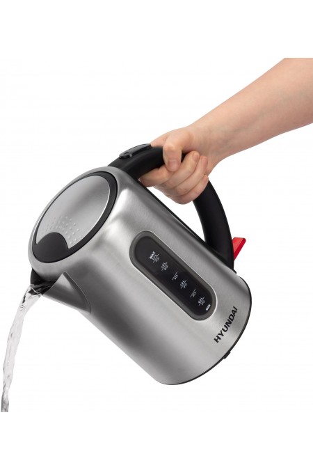 Электрочайник Hyundai HYK-S9909 (серебристый матовый/черный) 6