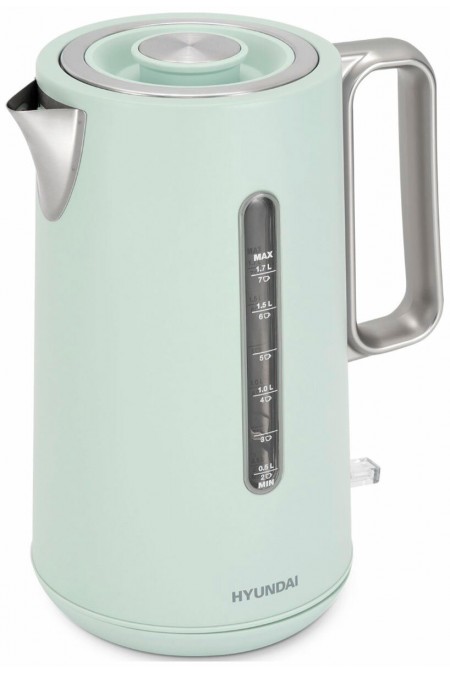 Электрочайник Hyundai HYK-S9999 (светло-зеленый/серебристый) 1