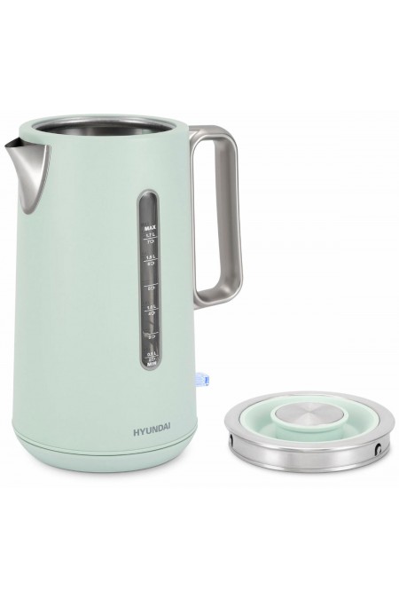 Электрочайник Hyundai HYK-S9999 (светло-зеленый/серебристый) 2