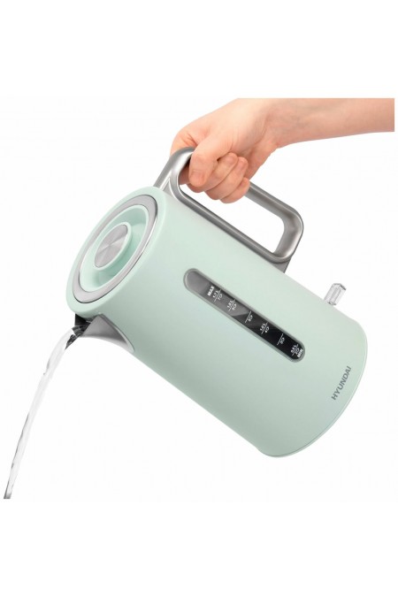 Электрочайник Hyundai HYK-S9999 (светло-зеленый/серебристый) 6