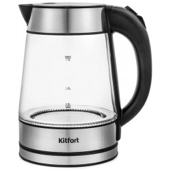 Электрочайник Kitfort КТ-6105 (серебристый/черный)