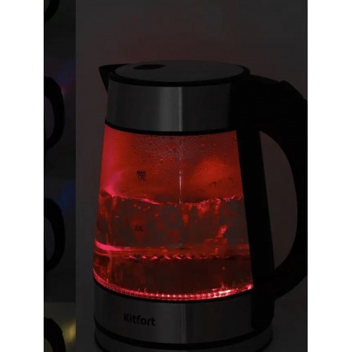 Электрочайник Kitfort КТ-6105 (серебристый/черный) 9