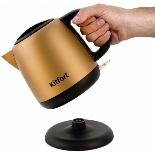 Электрочайник Kitfort KT-6111 (золотой) 8