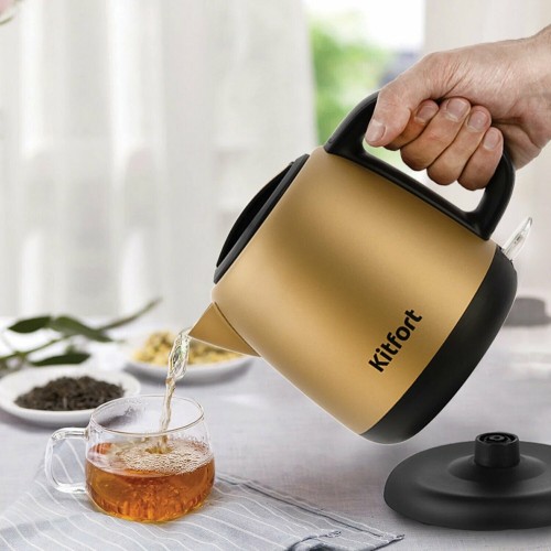 Электрочайник Kitfort KT-6111 (золотой) 9