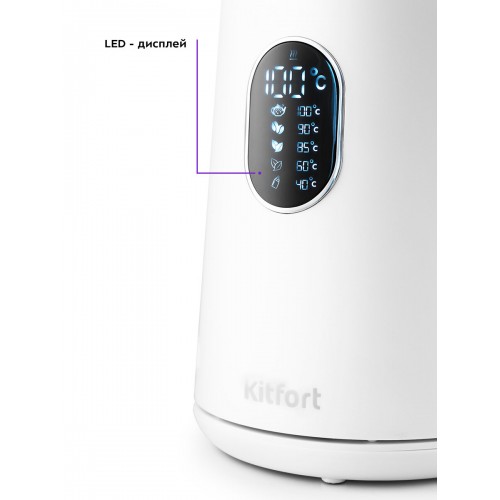 Электрочайник Kitfort КТ-6115-1 (белый) 2