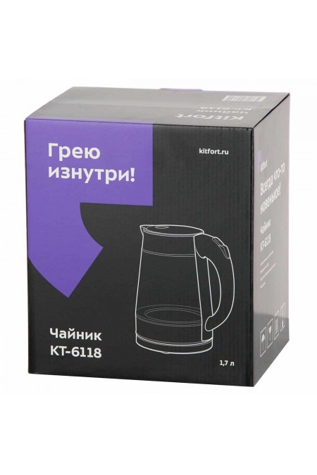 Электрочайник Kitfort KT-6118 (серебристый) 4