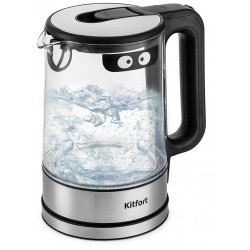 Электрочайник Kitfort КТ-6128 (черный/серебристый)