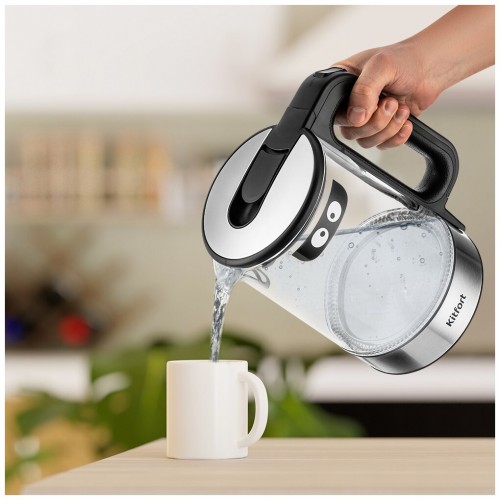 Электрочайник Kitfort КТ-6128 (черный/серебристый) 3