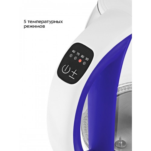 Электрочайник Kitfort KT-6140-1 (белый/фиолетовый) 3