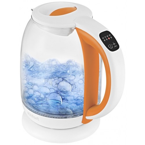 Электрочайник Kitfort КТ-6140-4 (белый/оранжевый) 