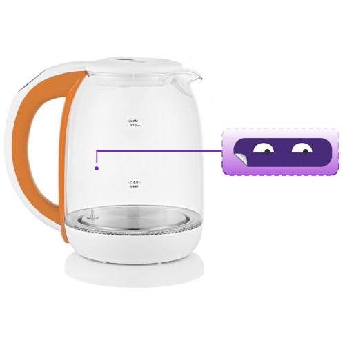 Электрочайник Kitfort КТ-6140-4 (белый/оранжевый) 3