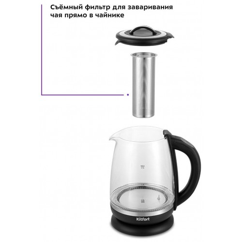 Электрочайник Kitfort КТ-6145 (черный) 1