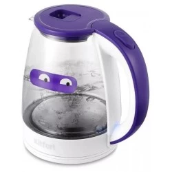 Электрочайник Kitfort KT-6167 (белый/фиолетовый)