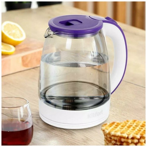 Электрочайник Kitfort KT-6167 (белый/фиолетовый) 1
