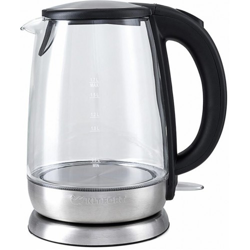 Электрочайник Kitfort КТ-619 (серебристый/черный) 
