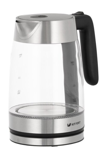 Электрочайник Kitfort КТ-641 (серебристый/черный) 1