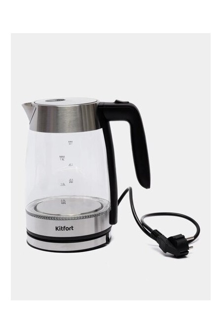 Электрочайник Kitfort КТ-641 (серебристый/черный) 2