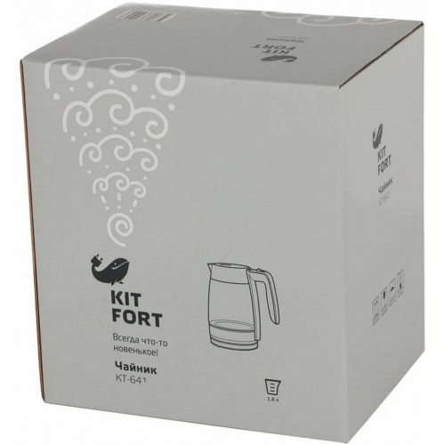 Электрочайник Kitfort КТ-641 (серебристый/черный) 6