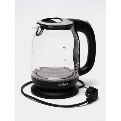 Электрочайник Kitfort KT-654-5 (черный/серый) 6
