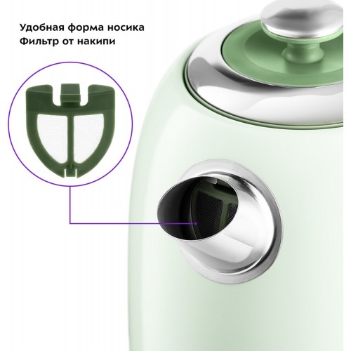 Электрочайник Kitfort KT-6604 (зеленый) 4