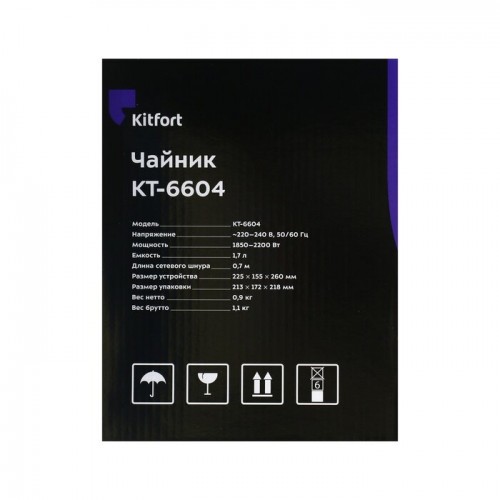 Электрочайник Kitfort KT-6604 (зеленый) 8
