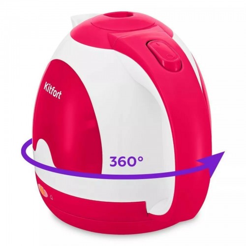 Электрочайник Kitfort КТ-6607-1 (белый/малиновый) 6