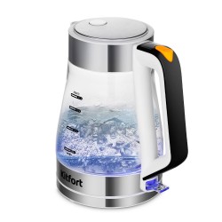 Электрочайник Kitfort КТ-6626 (серебристый/черный/белый)