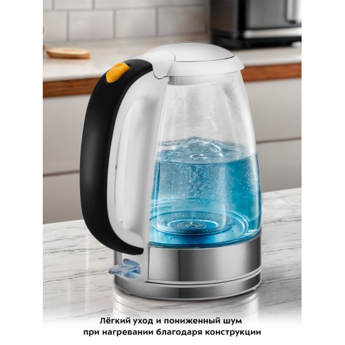 Электрочайник Kitfort KT-6627 (белый/черный) 4