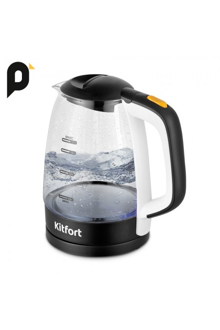 Электрочайник Kitfort КТ-6632 (черный/белый) 