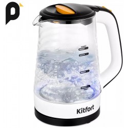 Электрочайник Kitfort КТ-6634 (черный/белый)