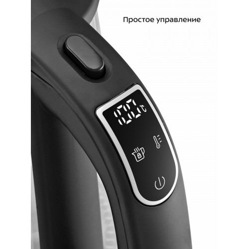 Электрочайник Kitfort КТ-6677 (серебристый/черный) 2