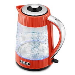 Электрочайник Kitfort КТ-6709 (красный/серебристый)