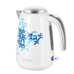 Электрочайник Kitfort КТ-6772 (белый/синий)