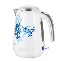 Электрочайник Kitfort КТ-6772 (белый/синий)