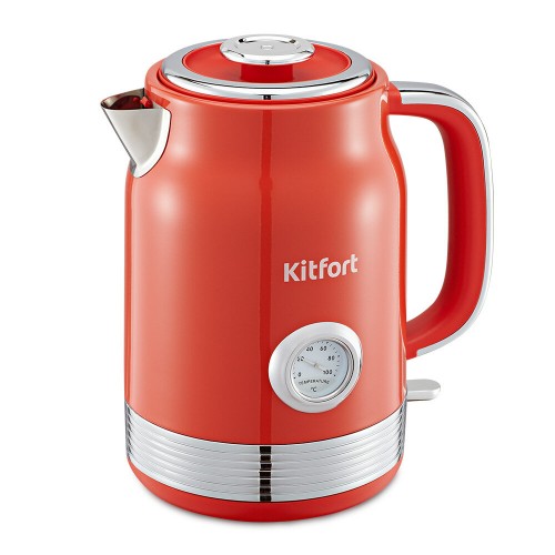 Электрочайник Kitfort КТ-6791 (красный/серебристый) 