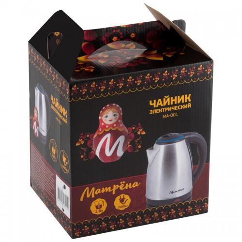 Электрочайник Матрёна MA-001 (черный/синий) 3