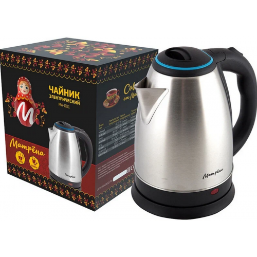 Электрочайник Матрёна MA-001 (черный/синий) 6