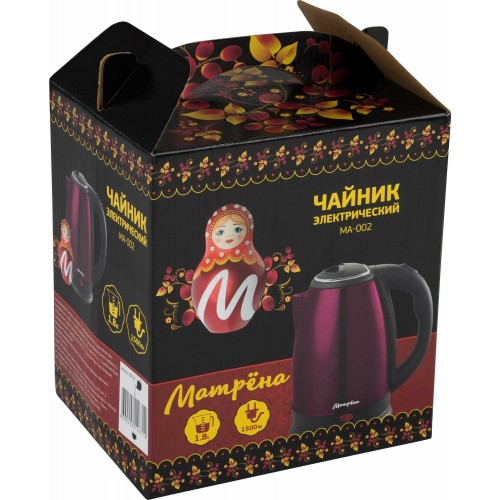 Электрочайник Матрёна MA-002 (бордовый) 4