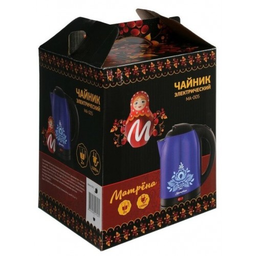 Электрочайник Матрёна MA-005 (синий гжель) 2
