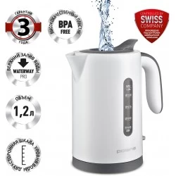 Электрочайник Polaris PWK 1220C Water Way Pro (белый)