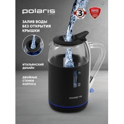 Электрочайник Polaris PWK 1563CGL Water Way Pro (черный)