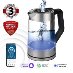 Электрочайник Polaris PWK 1725CGLD (серебристый/черный)