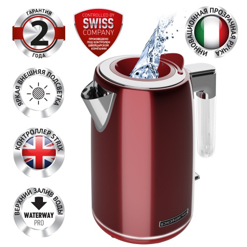 Электрочайник Polaris PWK 1746CA WATERWAY PRO (серый) 