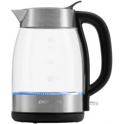 Электрочайник Polaris PWK 1817CGL (серебристый/черный)