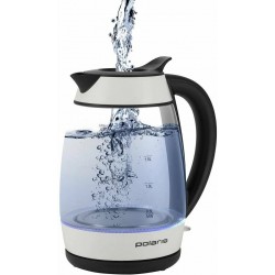 Электрочайник Polaris PWK 2092СGL (белый/черный)