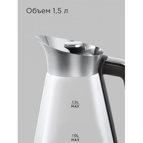 Электрочайник Redmond KG222 (серебристый/черный) 6