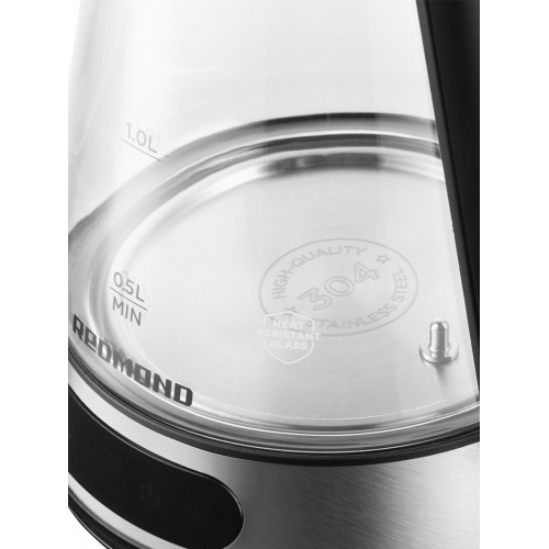 Электрочайник Redmond KG222 (серебристый/черный) 7