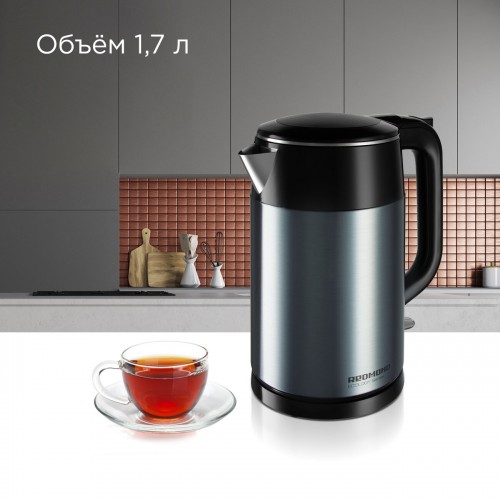 Электрочайник Redmond RK-M1551 (cерый/голубой) 5