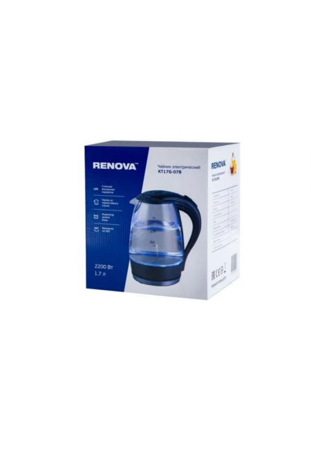Электрочайник RENOVA KT17G-07B (черный) 1